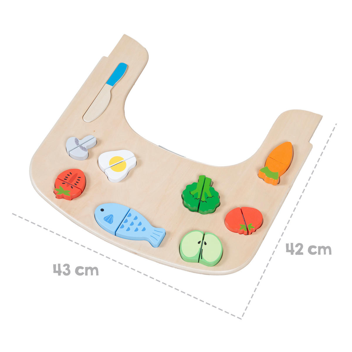 ESSBRETT mit Spielelementen - Sit Up Flex - Naturfarben, Holzwerkstoff (42/2/40cm) - Roba
