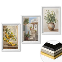WANDBILDER 3er-Set - 40x60 cm Weißer Rahmen - Zitronen in einer Pflanzenvase - Weiß, Kunststoff (40/60cm) - ArtPrintCave