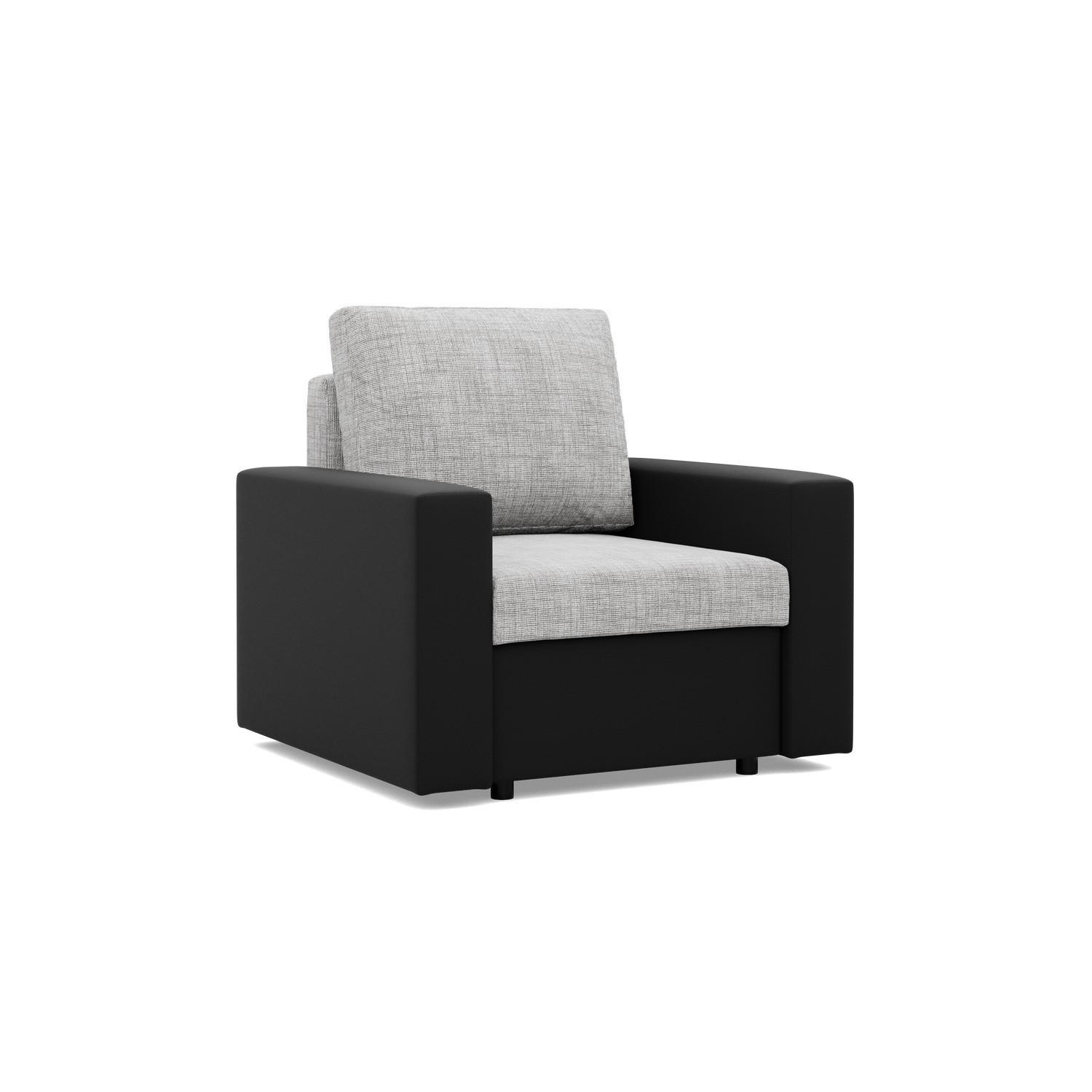 LOUNGESESSEL LUNA, BONELL, Grau + Schwarz - Schwarz/Grau, Textil (83/92/92cm)
