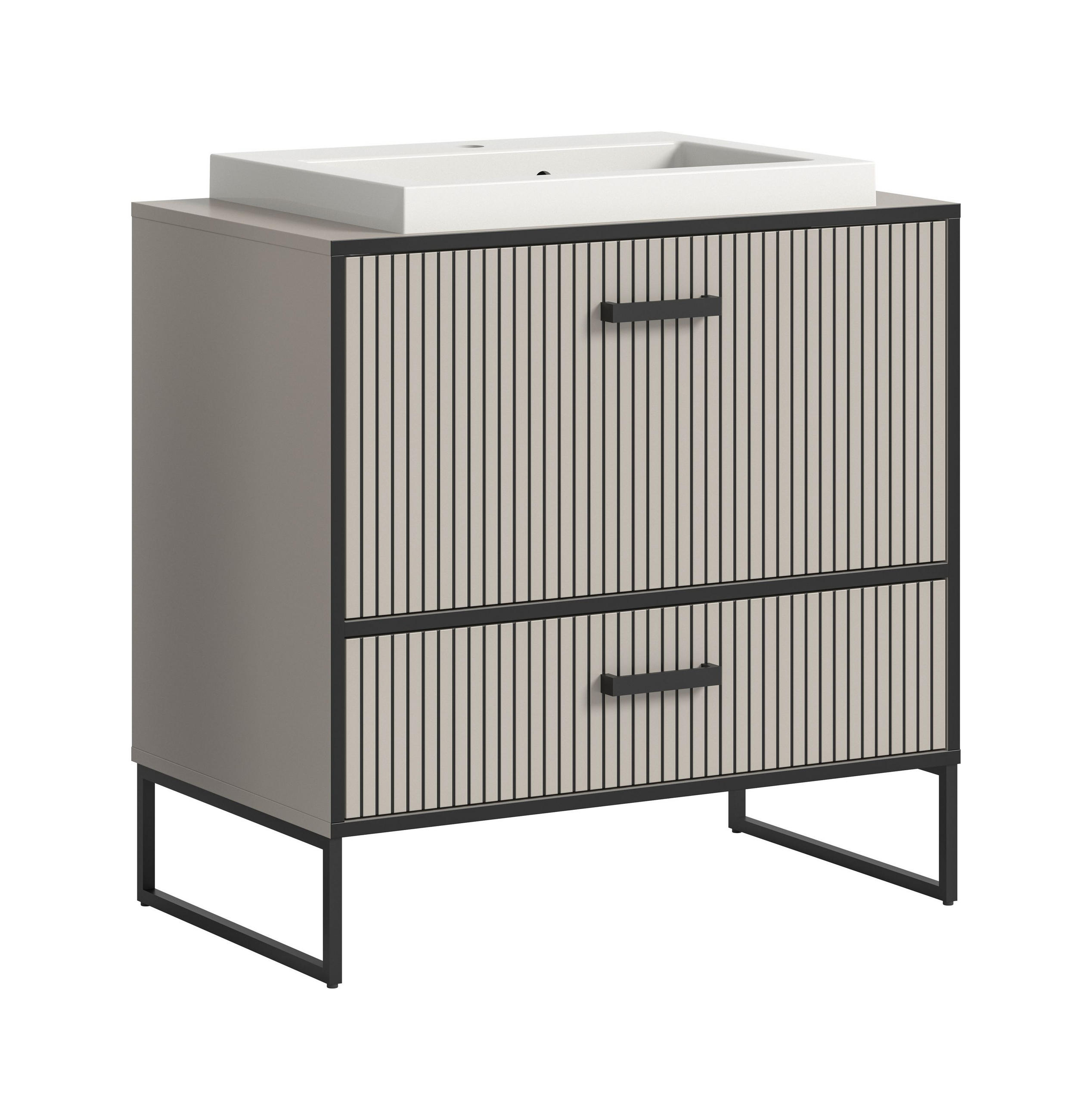 WASCHTISCH inkl. Waschbecken BAGNO (B/H/T: ca. 80/84/48 cm) in Kaschmir/Kaschmir - Kaschmir, Holzwerkstoff (80/84/48cm)