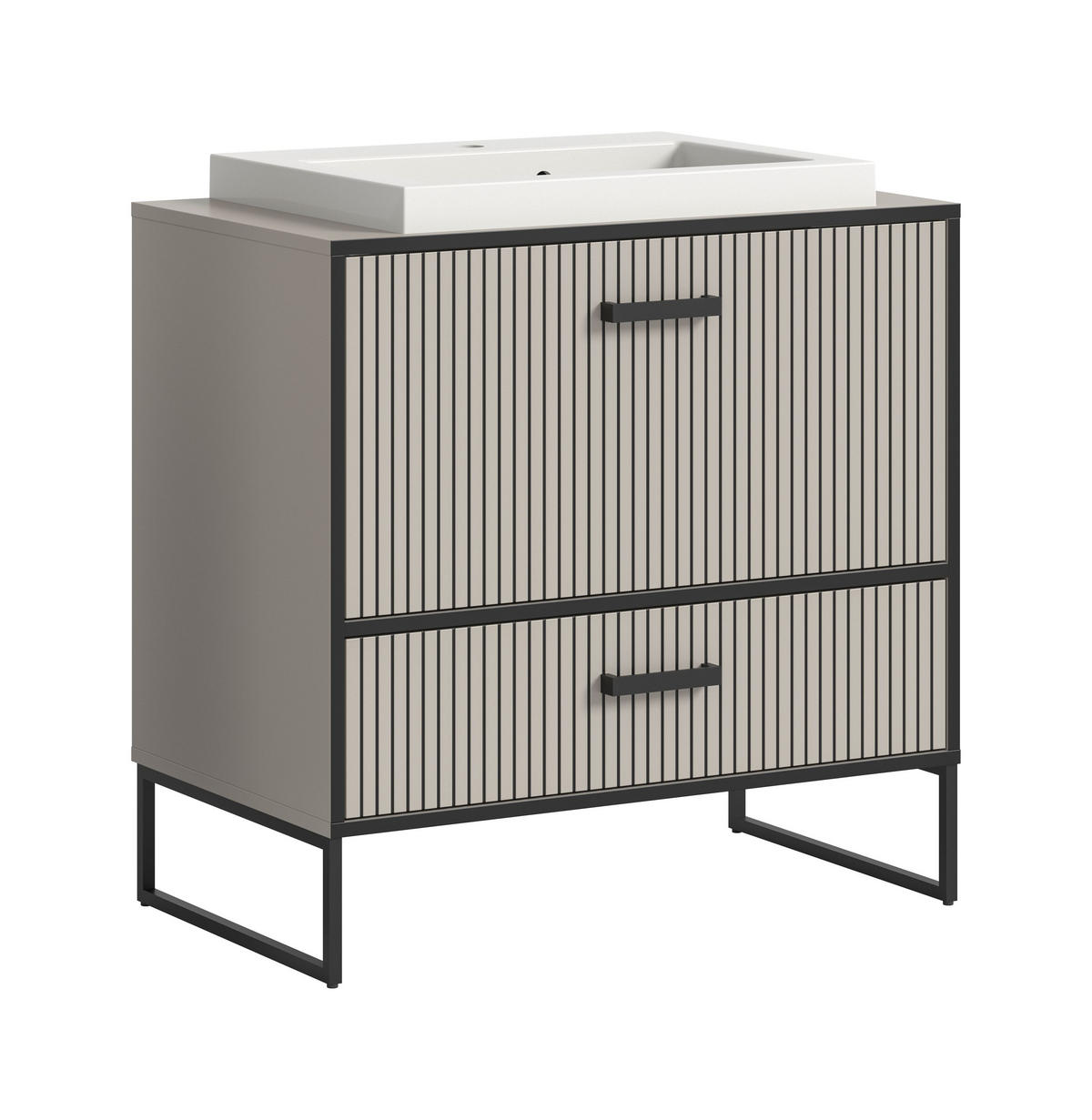 WASCHTISCH inkl. Waschbecken BAGNO (B/H/T: ca. 80/84/48 cm) in Kaschmir/Kaschmir - Kaschmir, Holzwerkstoff (80/84/48cm)