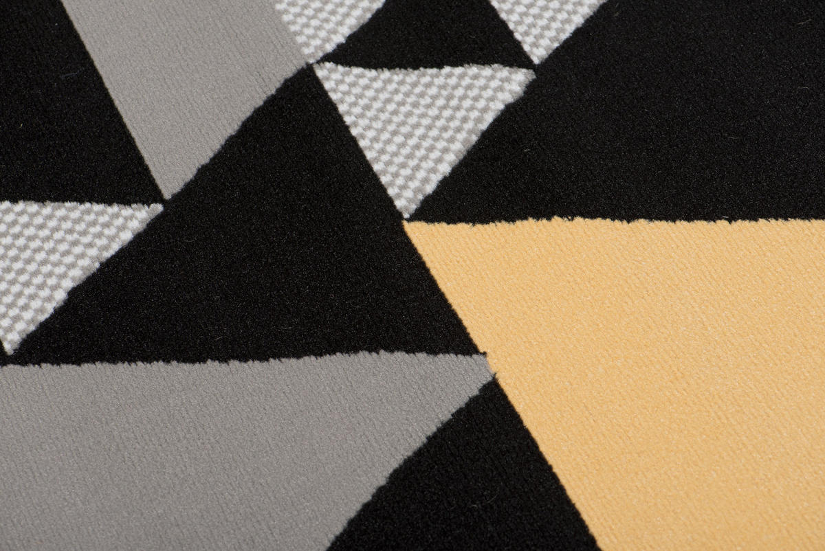 TEPPICH MAYA Gelb Dreiecke Meliert 200/300 cm - Gelb, Textil (200/300cm) - Tapiso