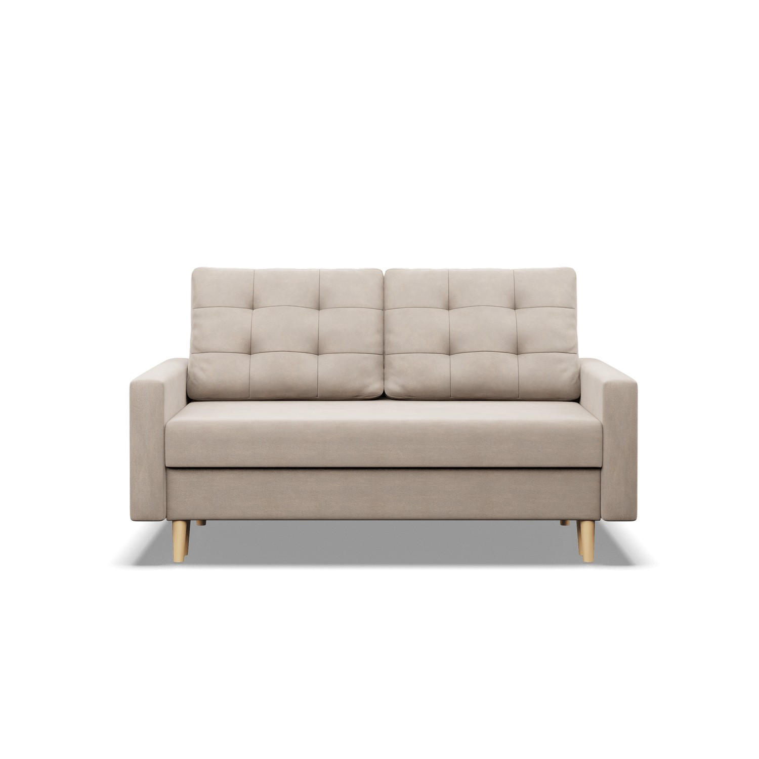 SOFA 2-SITZER MIT SCHLAFFUNKTION BLANK, Beige - Beige, Textil (152/88/92cm)