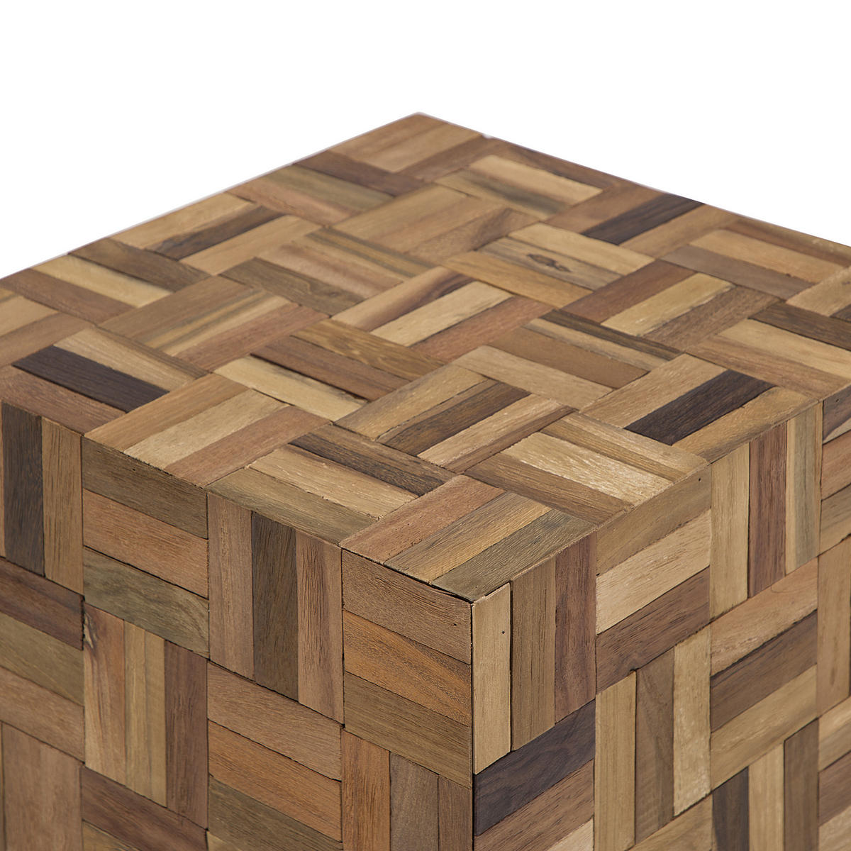 COUCHTISCH Teakholz braun quadratisch 45/45 cm Gameti - Dunkelbraun, Holz (45/45/40cm) - Beliani