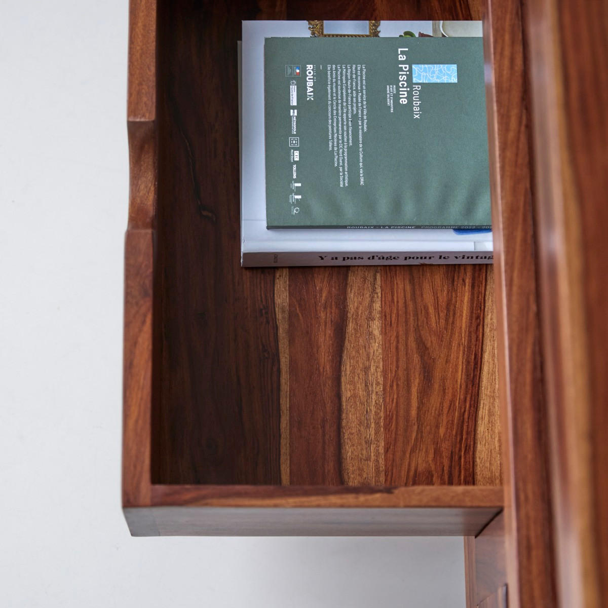 TV-SCHRANK Oliver Dunkelbraun aus Palisander - Dunkelbraun, Holz (200/50/45cm) - Tikamoon