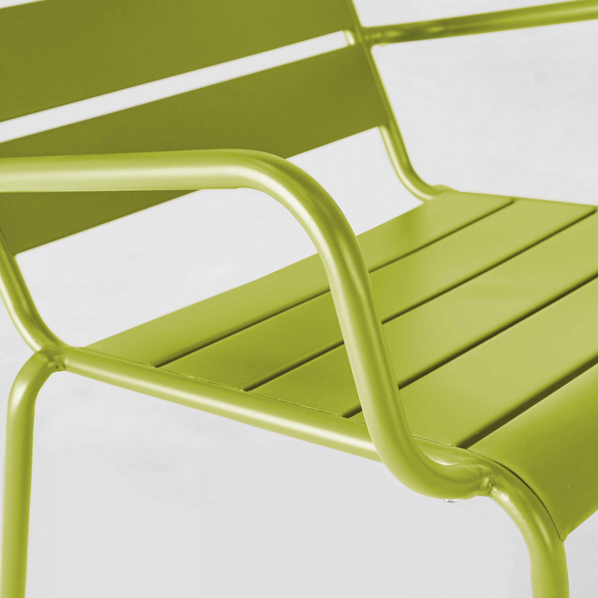 RELAXSESSEL, Grün - Grün, Metall (65/76/70cm) - Oviala