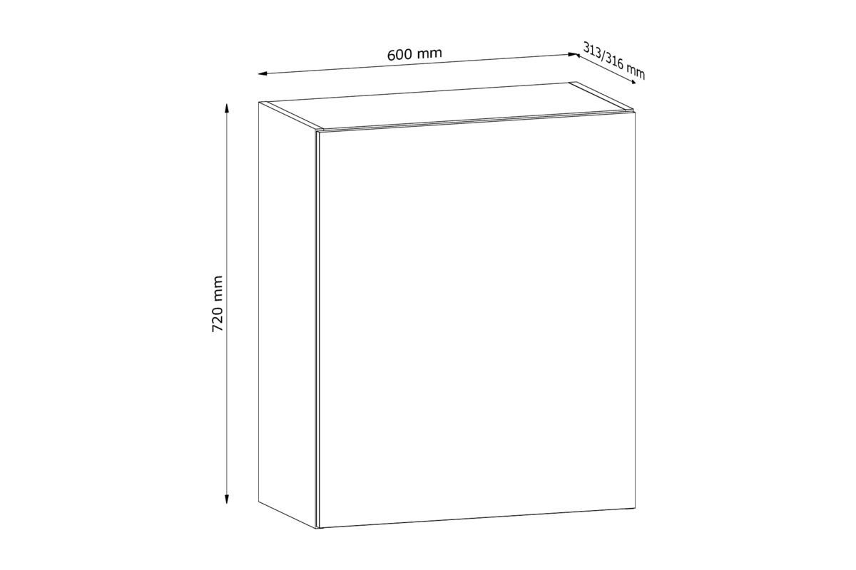 HÄNGESCHRANK 60 cm – Nexa G60 – Grau - Grau, Holzwerkstoff (60/72/32cm) - ROYAL24_MARKT