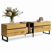 TV-LOWBOARD mit Klappfach 180 x 38 x 45 cm Holzoptik - Braun, Holzwerkstoff (38/45/180cm) - Beauniv