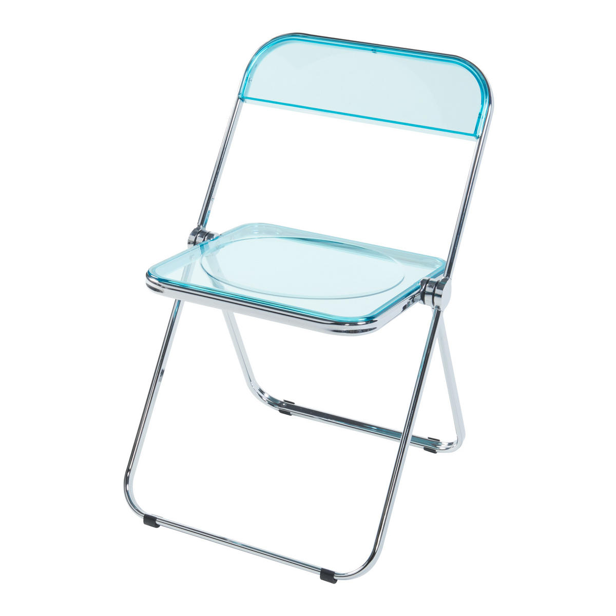 KLAPPSTUHL-SET Pornainen 2 TLG. - Hellblau, Kunststoff/Metall (46/74/47cm) - [en.casa]