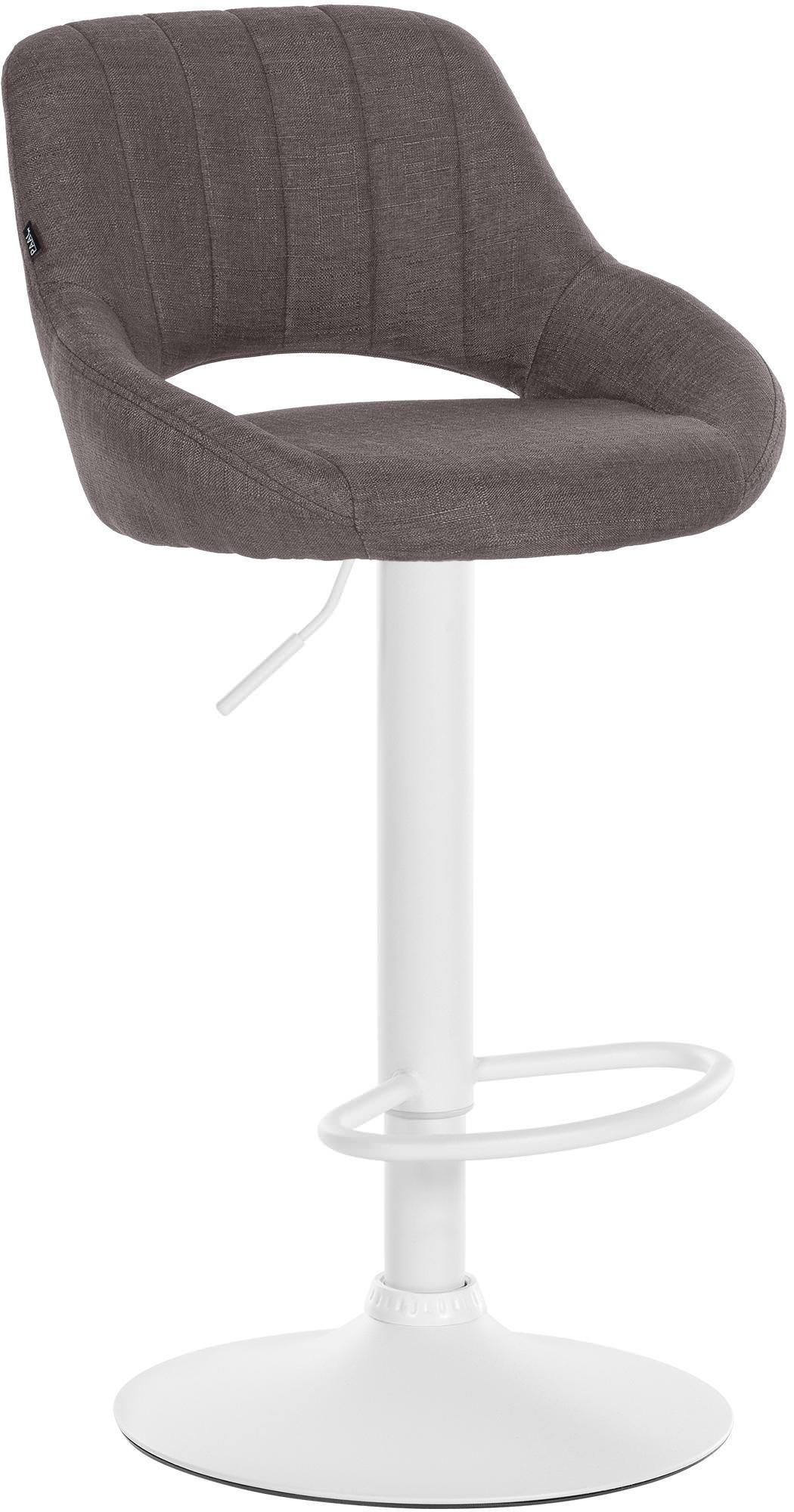 BARHOCKER Stoff dunkelgrau - Dunkelgrau/Weiß, Textil/Metall (46.5/85/48cm) - CLP