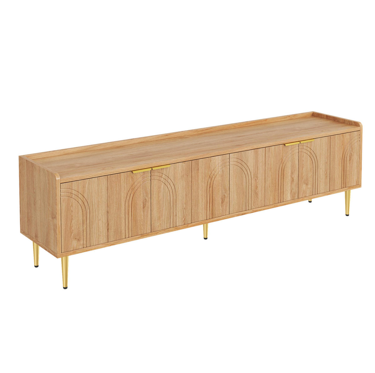 TV-ELEMENT mit Kabelmanagement 170 x 35 cm MDF Natural - Braun, Holzwerkstoff (35/47.5/170cm) - Beauniv