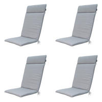 GARTENSTUHLKISSEN Naples 120/50 cm 4er-Set - Grau, Textil (50/8/120cm) - Madison