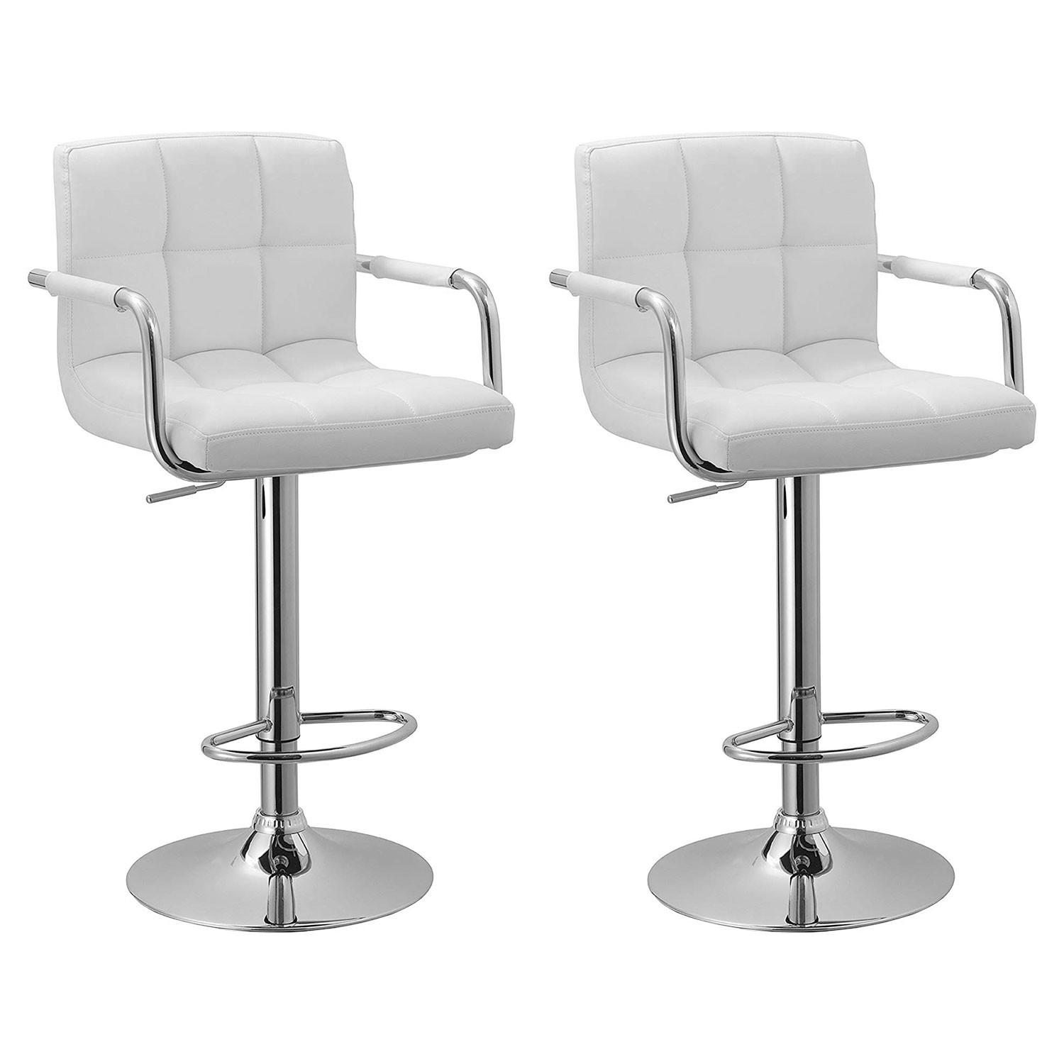 BARHOCKER Mike Weiß 2er-Set - Weiß, Kunststoff (52.5/106/46.5cm) - Happy Garden