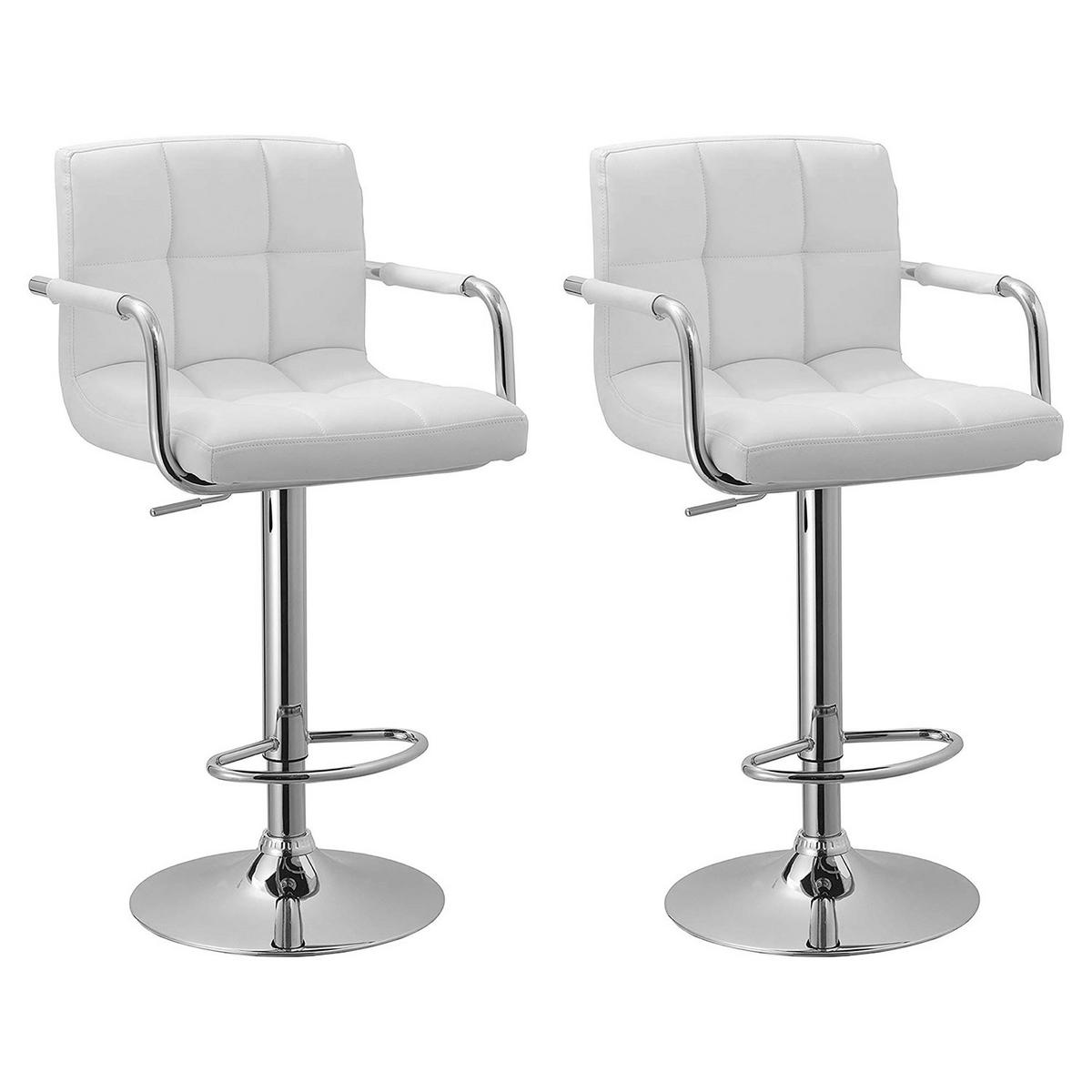 BARHOCKER Mike Weiß 2er-Set - Weiß, Kunststoff (52.5/106/46.5cm) - Happy Garden