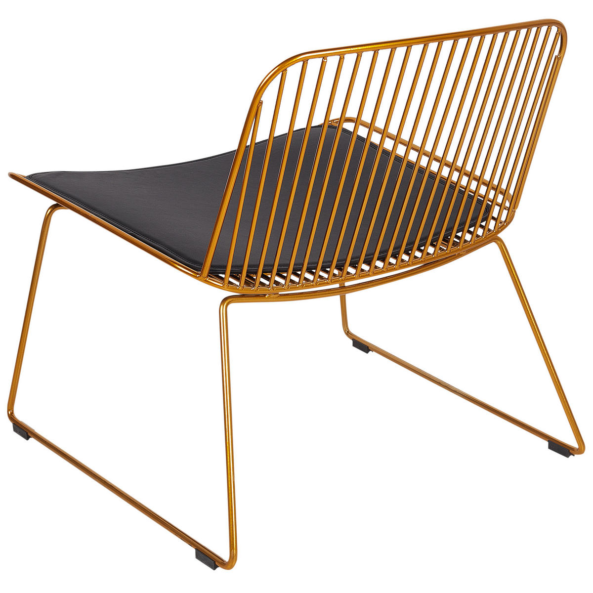 ESSZIMMERSTUHL Metall Gold Snorum - Goldfarben/Schwarz, Metall (67/70/68cm) - Beliani