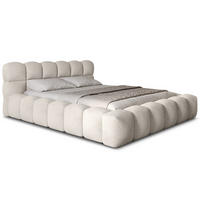 POLSTERBETT Mira 2 Hellbeige 140/200 cm Boucle mit Bettkasten - Beige, Textil/Metall (140/200cm) - wonello