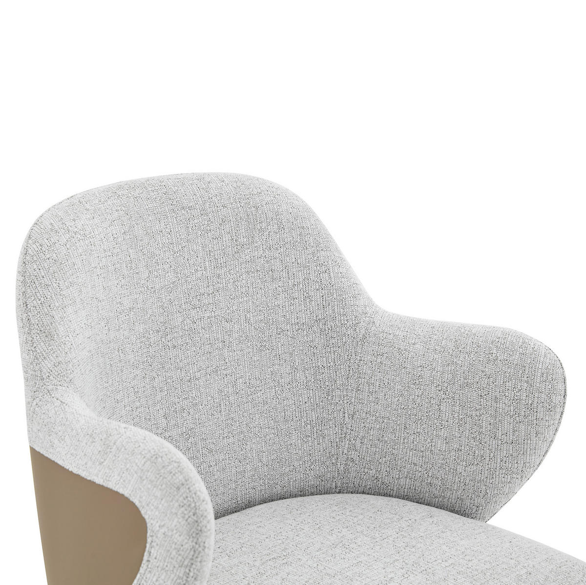 BARHOCKER 2er-Set höhenverstellbar drehbar Stoff Grey+Brown - Grau, Metall (37.6/118/45.1cm) - Meubliv