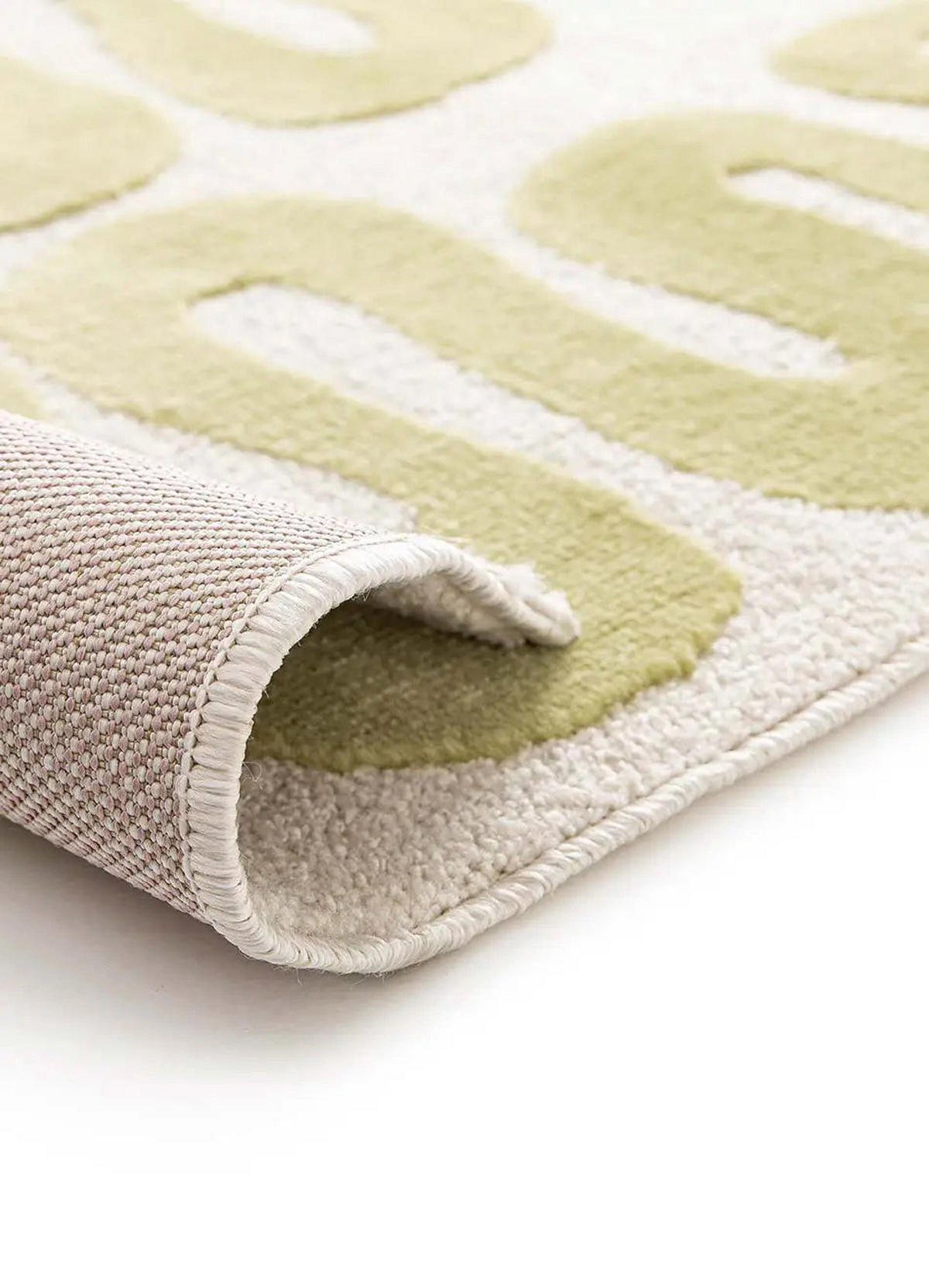 KURZFLORTEPPICH Grün Flashy 160/230 cm - Weiß/Grün, Naturmaterialien/Textil (160/230cm) - Atticgo