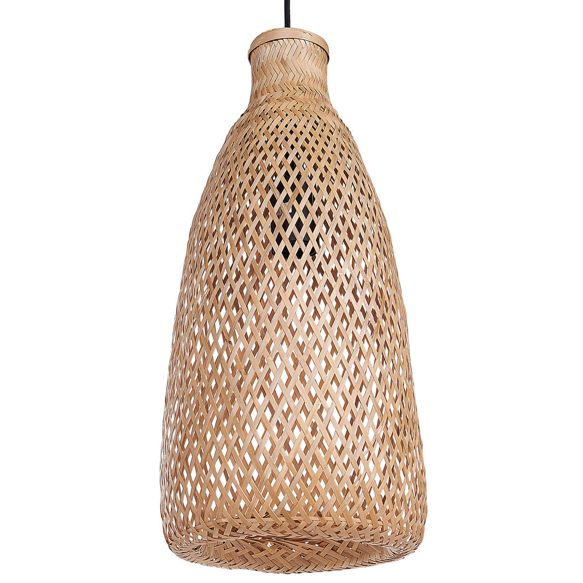 HÄNGELEUCHTE Lwela 23/23/48 cm - Hellbraun, Holz (23/23/48cm) - Beliani