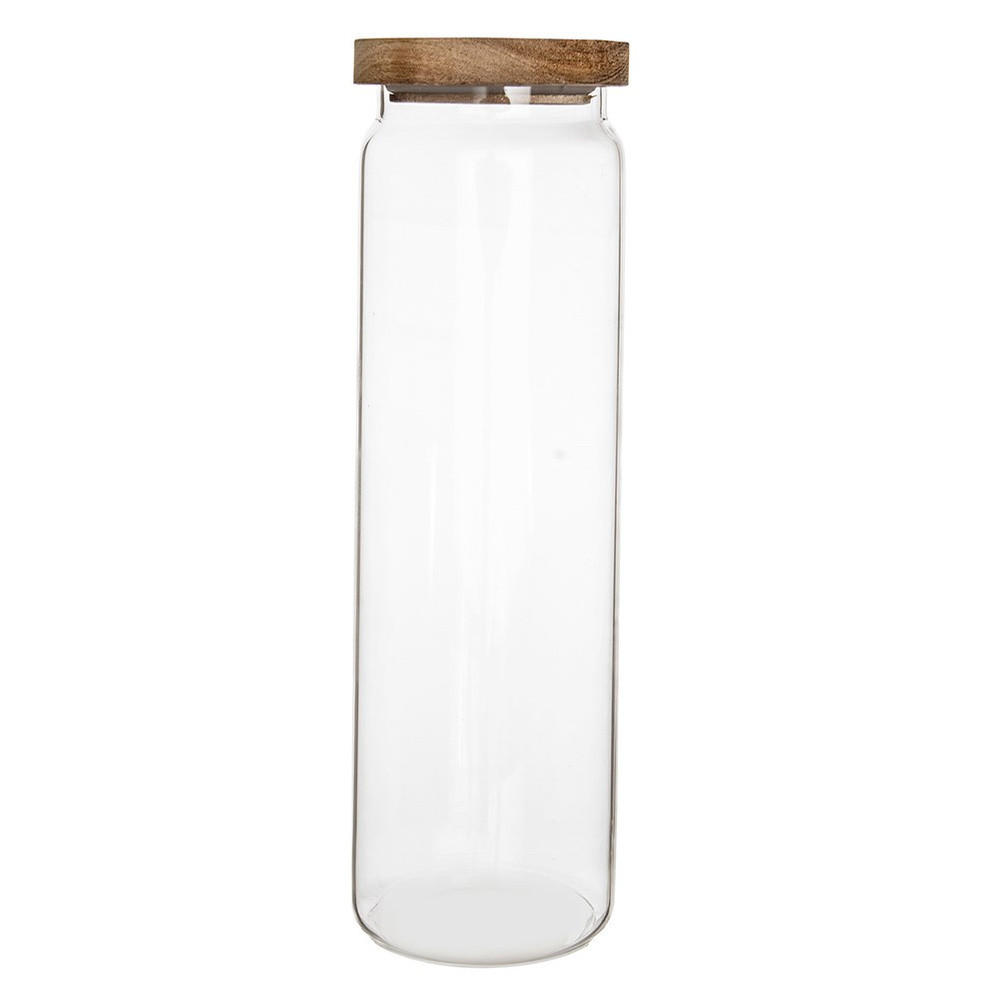 VORRATSGLAS Akaziendeckel 1,85 l Transparent - Transparent, Glas (10/27.5/10cm) - Orion 
