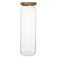 VORRATSGLAS Akaziendeckel 1,85 l Transparent - Transparent, Glas (10/27.5/10cm) - Orion 