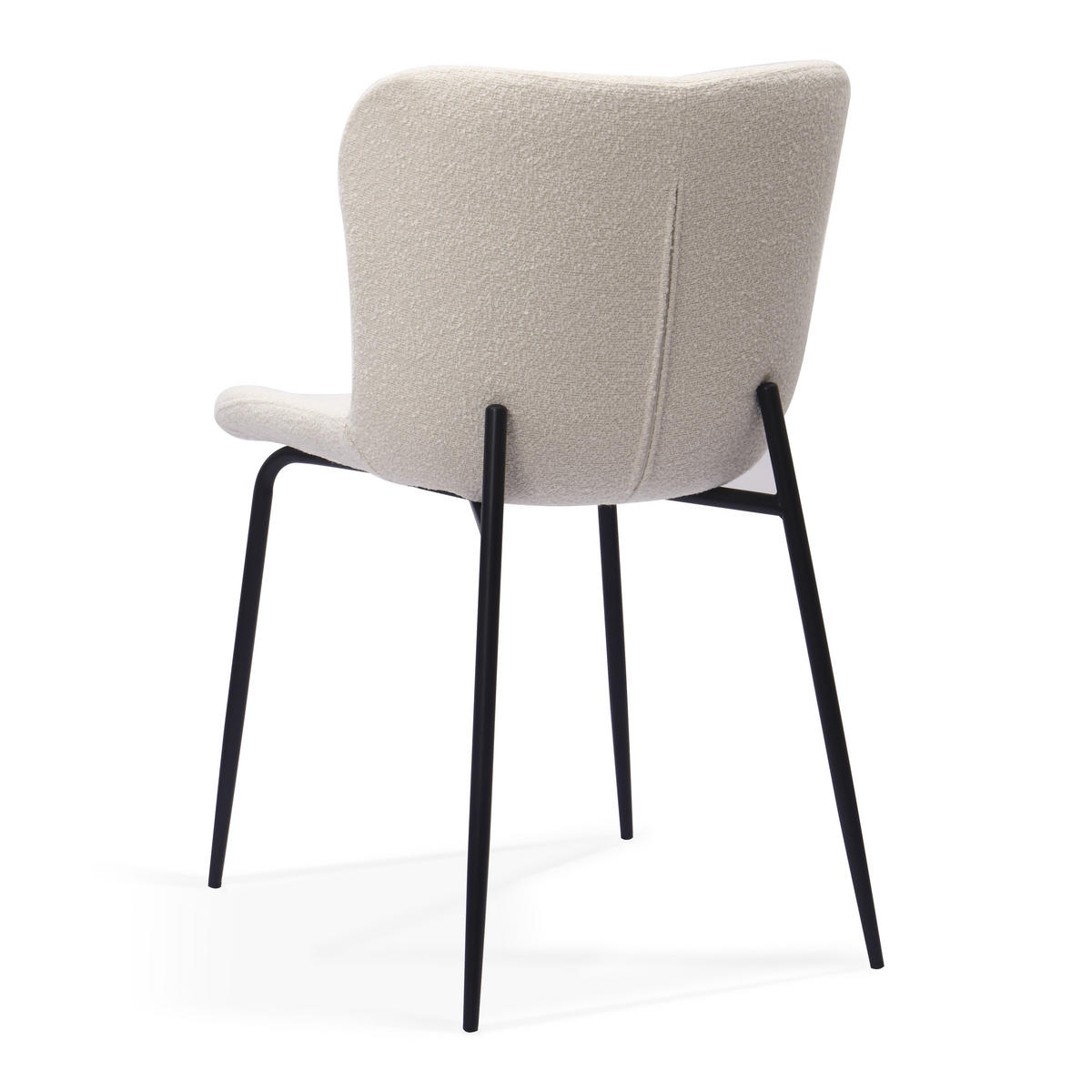 STUHL-SET DE-36868 2 Stück mit Stoffbezug und Metallbeinen Weiß - Weiß, Metall (48/80/55cm) - ComfortXL