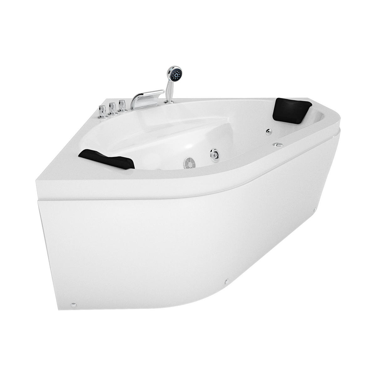 WHIRLPOOL Pool Badewanne Eckwanne W20-TH 140x140cm - Weiß, Glas/Kunststoff (140/55/140cm) - AcquaVapore by Sandra Jentho
