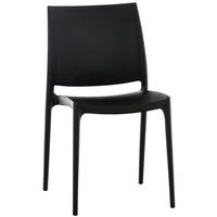 GARTENSTUHL Kunststoff schwarz - Schwarz, Kunststoff (44/81/50cm) - CLP