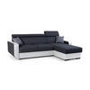 ECKSOFA - Pedro - Schwarz + Weiß - Schwarz/Weiß, Textil (236/165cm) - Möblo