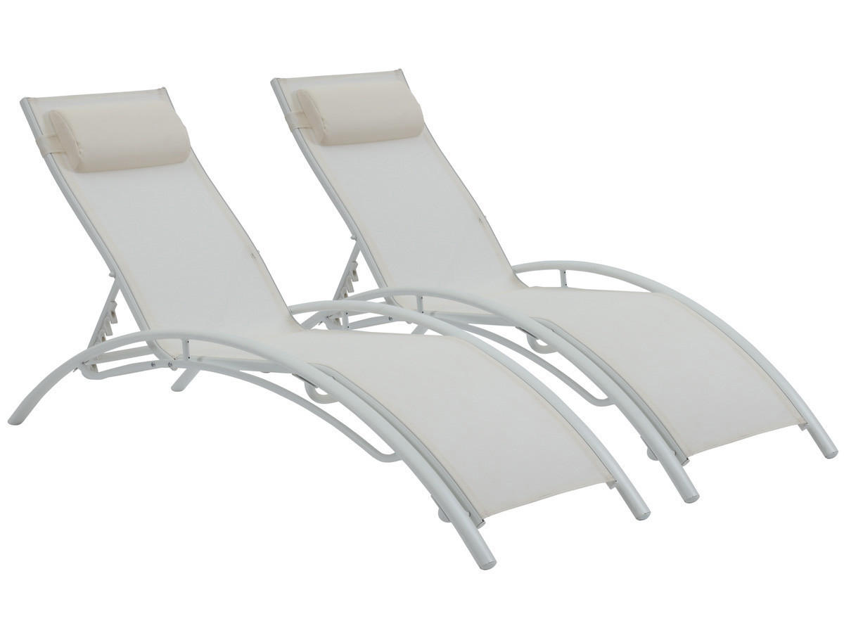 SONNENLIEGE beauty Ekru - Beige, Metall (58/93/181cm) - Habitat Garten