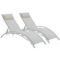 SONNENLIEGE beauty Ekru - Beige, Metall (58/93/181cm) - Habitat Garten