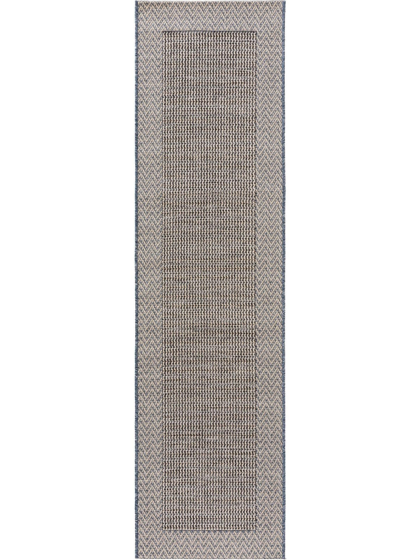 KUNSTLOFT VNITŘNÍ a venkovní běhoun River Béžová/Modrá 67x240 cm