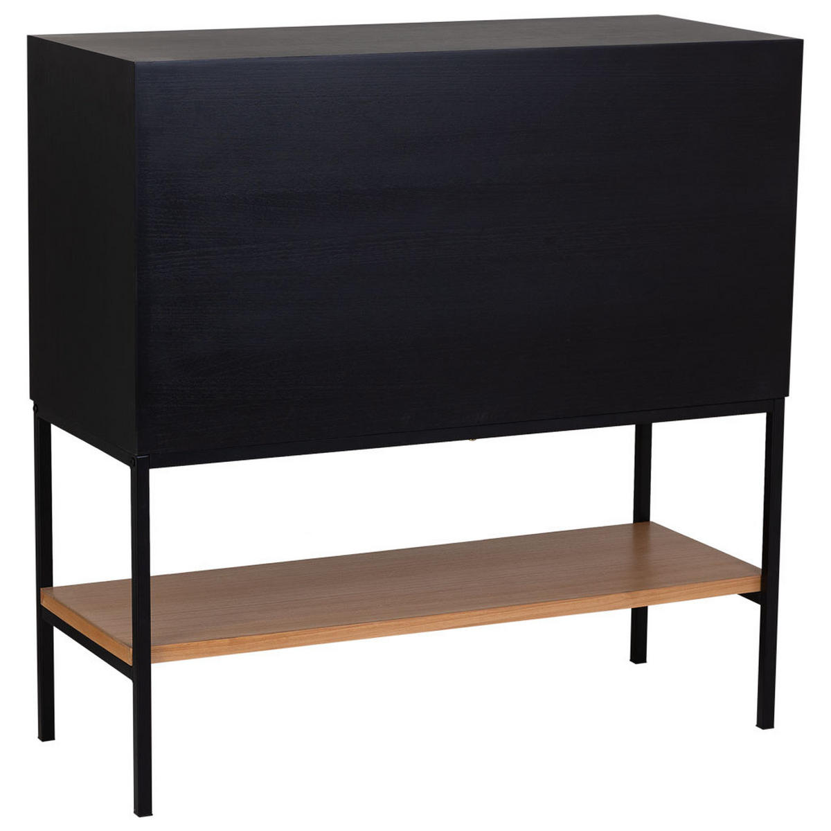 SIDEBOARD 2 türen holz und metall 100x40x100 cm - Braun, Holz (100/100/40cm) - Wanderlust