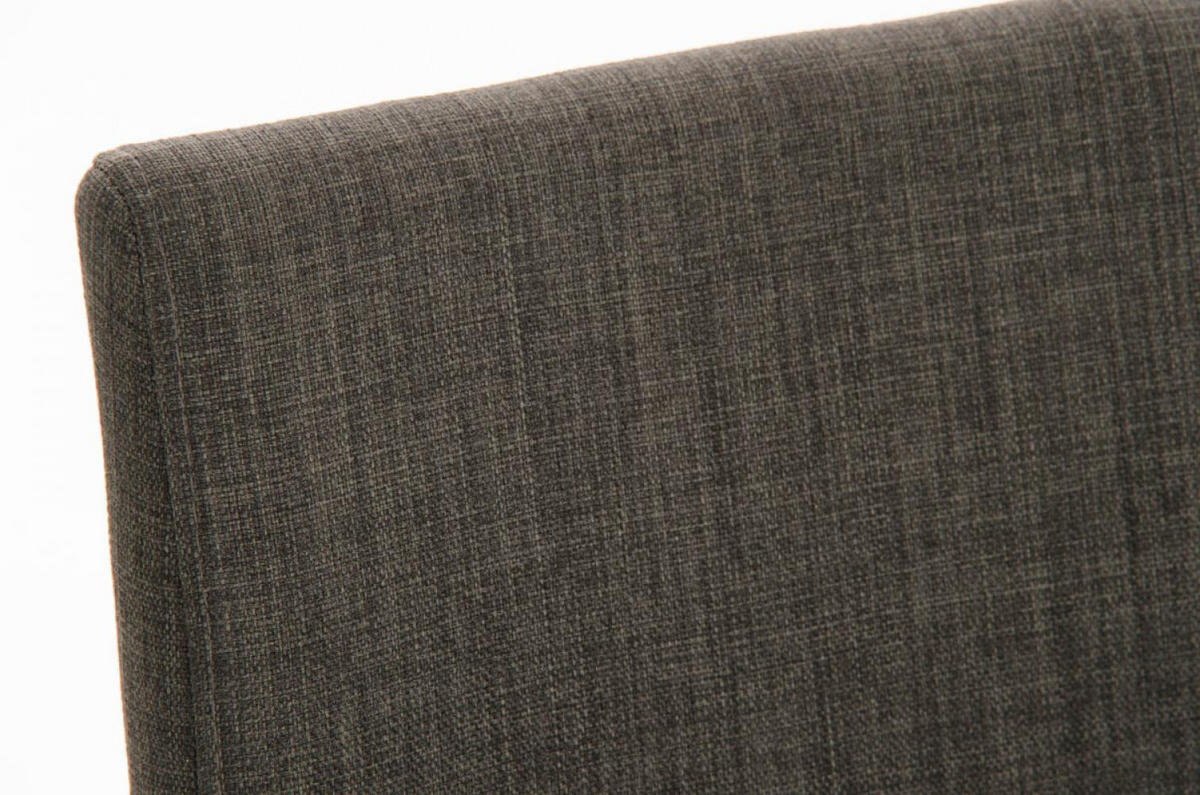 BARHOCKER Stoff Dunkelgrau - Edelstahlfarben/Dunkelgrau, Textil/Metall (42/86/44cm) - CLP