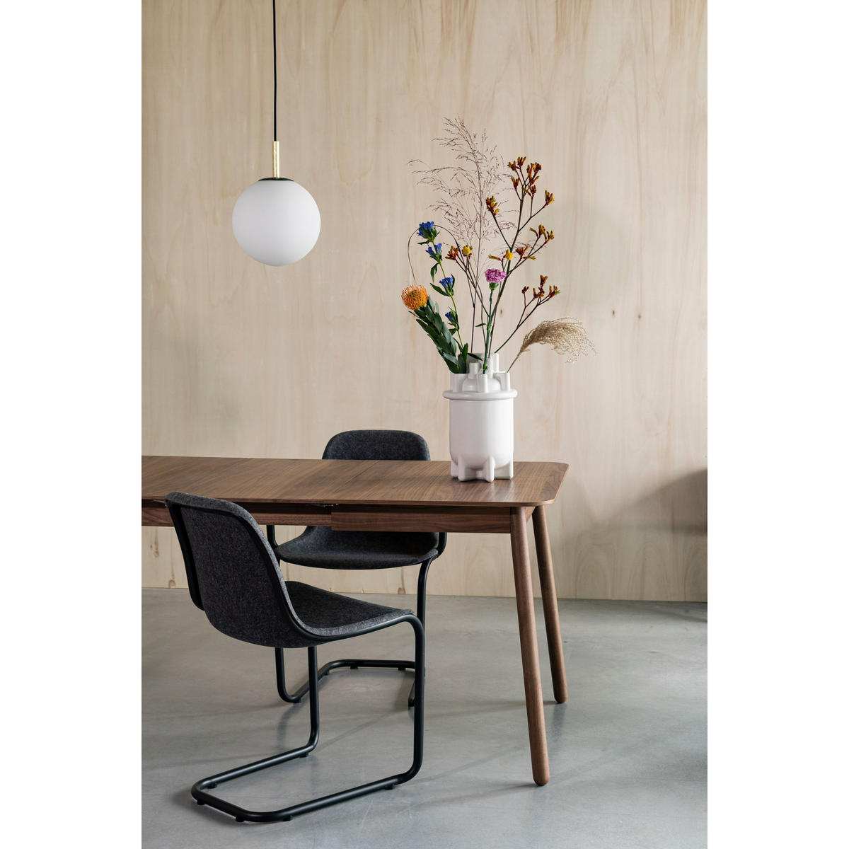 ESSTISCH Glimps Ausziehbarer 120/162x80 cm Walnuss - Braun, Holz (120/80/76cm) - Zuiver