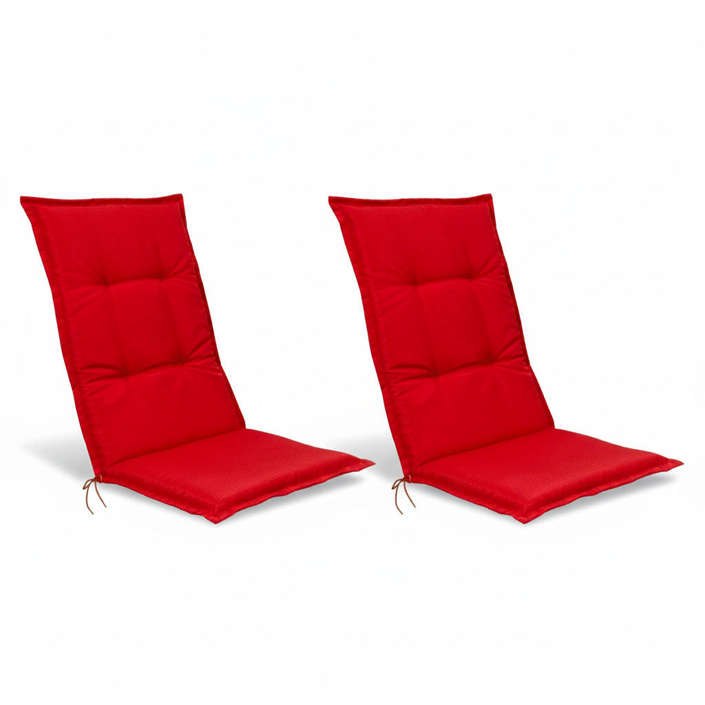 HOCHLEHNERAUFLAGEN Base HL 120x50x6cm Rot (2tlg) - Rot, Textil (50/6/120cm) - Beautissu 