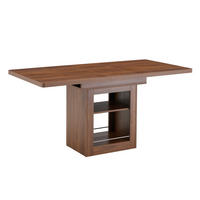 ESSTISCH ausziehbar 130-160 mit Ablagefach DE-40075 Walnuss - Walnussfarben, Holzwerkstoff (80/160/75.5cm) - ComfortXL