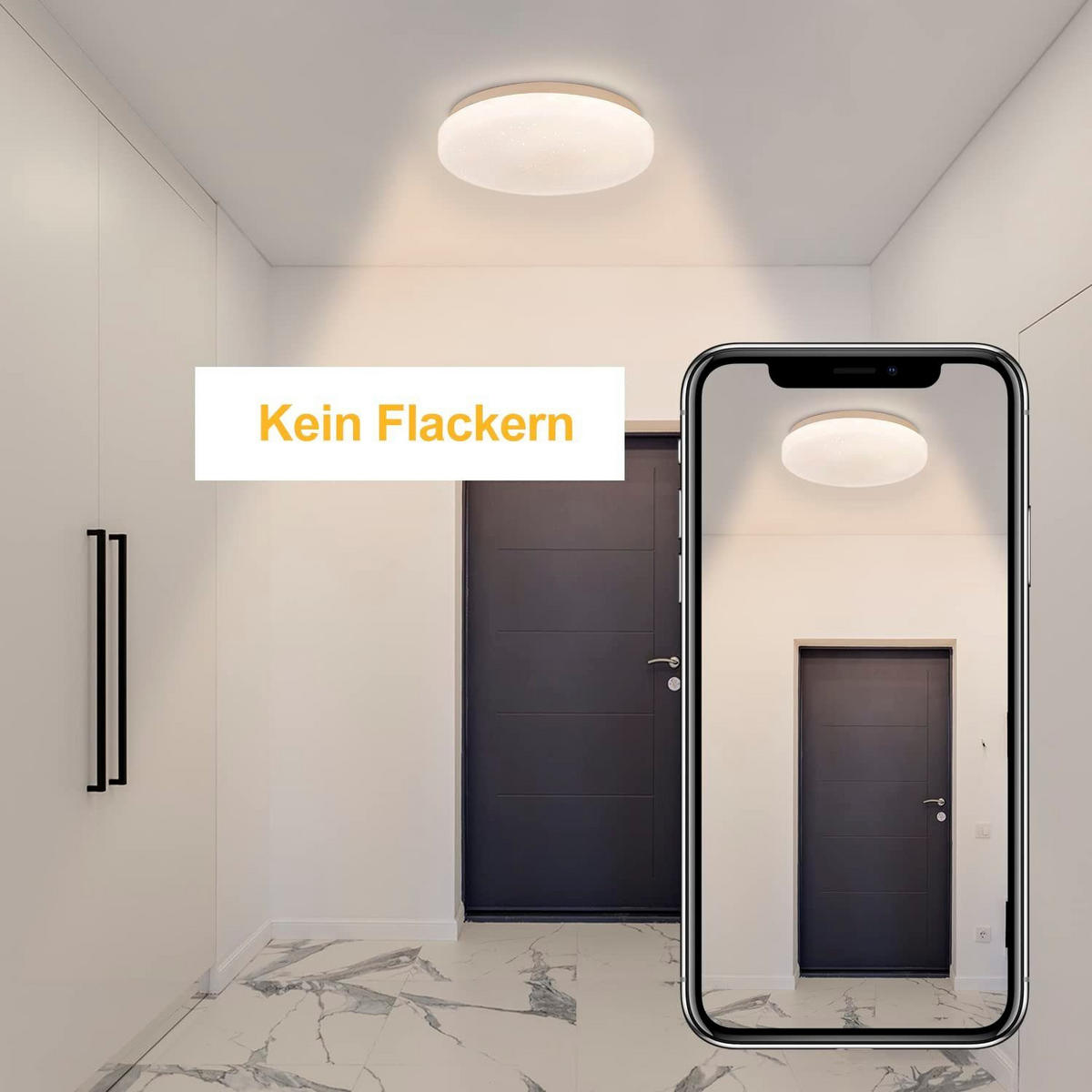LED-DECKENLEUCHTE Philipp 21/21/6 cm - Weiß, Kunststoff (21/21/6cm) - Nettlife