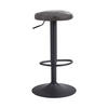 BARHOCKER Höhenverstellbar Eisen Samt Drehbar CAMPANIA, Grau 40x40x79 cm - Schwarz/Grau, Textil/Metall (40/79/40cm) - KADIMA DESIGN