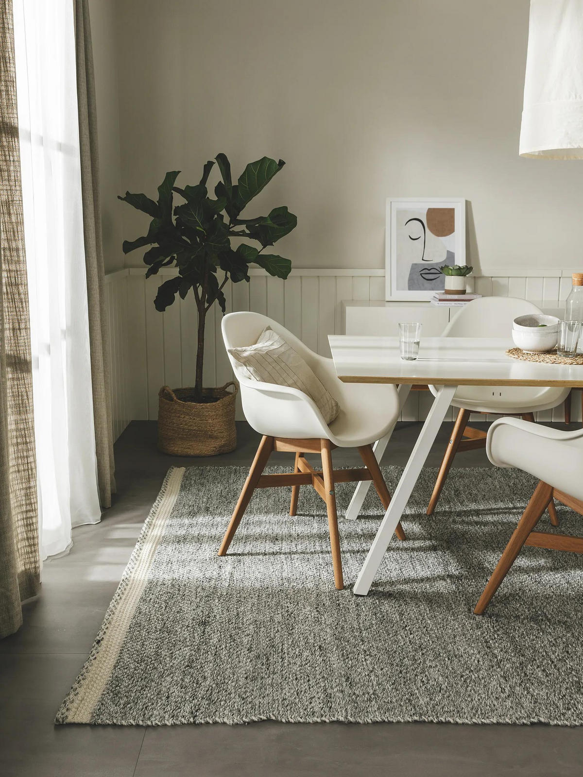 TEPPICH aus recyceltem Material Kiah Grau 160x230 cm - Grau, Textil (160/230cm) - benuta Pure