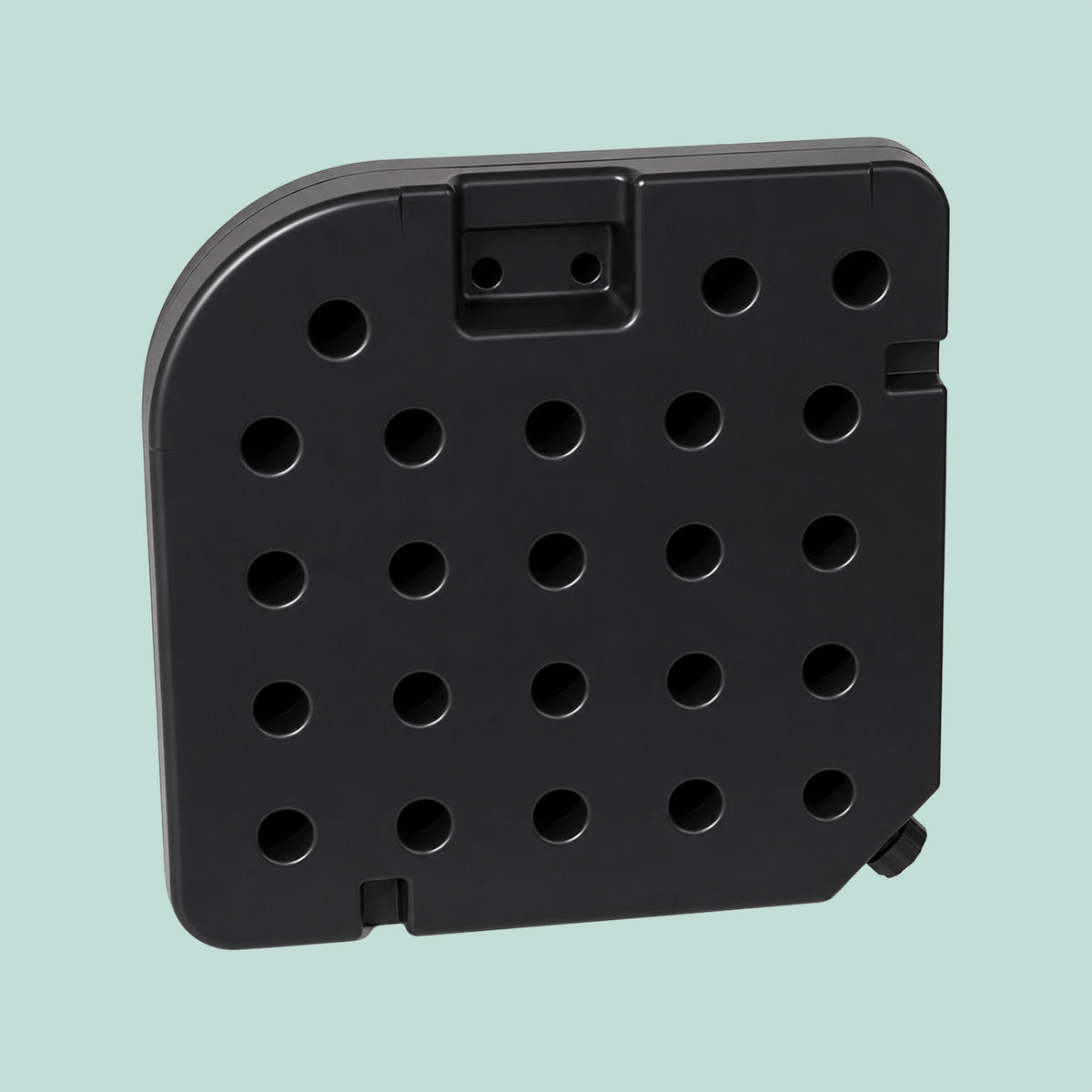 SCHIRMGEWICHTE Schwarz 4er-Set Kunststoff 50x50 cm - Schwarz, Kunststoff/Metall (50/7.5/50cm) - Relaxdays