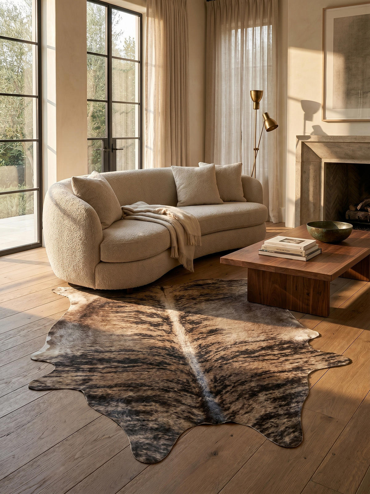 TEPPICH Waschbar Fell-Optik Elegant Esszimmer Strapazierfähig Braun 150x200 cm OEKO-TEX – GASTEIN - Braun, Textil (150/200cm) - KADIMA DESIGN