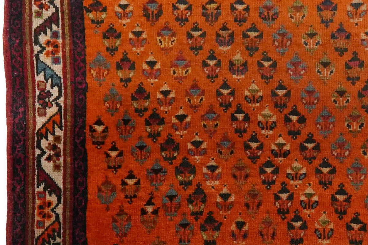 ORIENTTEPPICH handgeknüpft Gashgai Orange 97/57 cm Schurwolle - Orange, Textil (57/97cm) - Looma