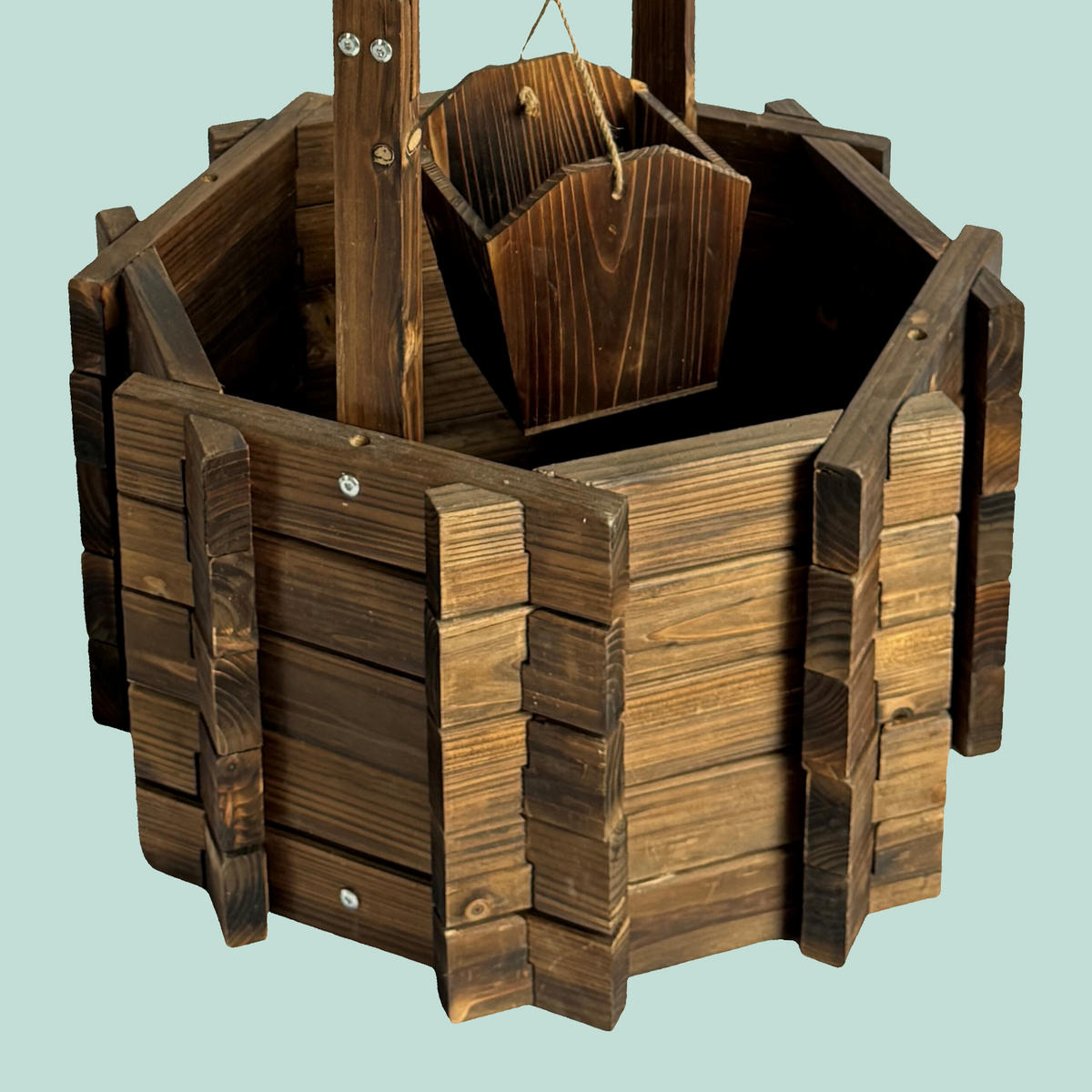 OZDOBNÝ prameň - tmavohnedá, drevo/textil (56/56/114cm) - Relaxdays