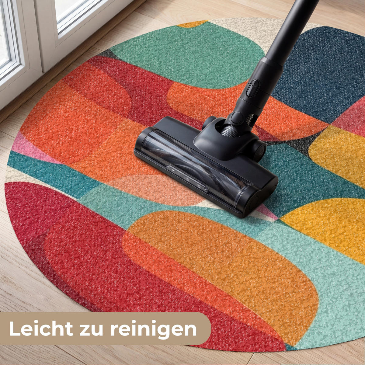 ROHOŽKA Tvary - barevné - abstraktní - letadla 90x90 cm - různobarevná, textil/umělá hmota (90/0.4cm) - MuchoWow