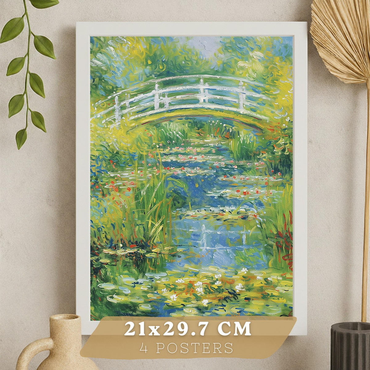 PLAKAT Sada 4 Pole A3 Bílý rám - bílá, papír (29.7/1/42cm) - Nacnic