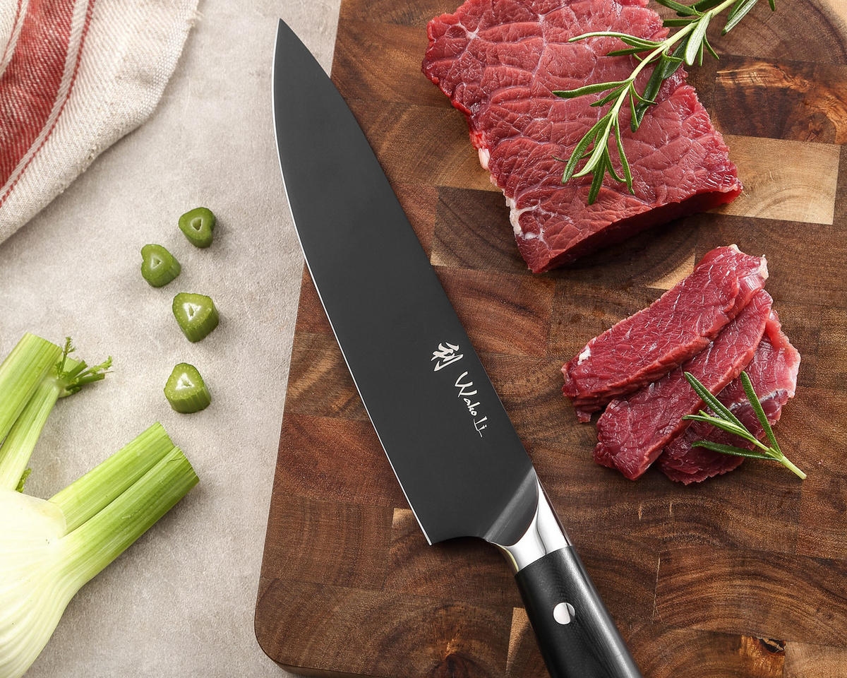 CHEFMESSER 20 cm - Schwarz, Metall (32cm) - Wakoli