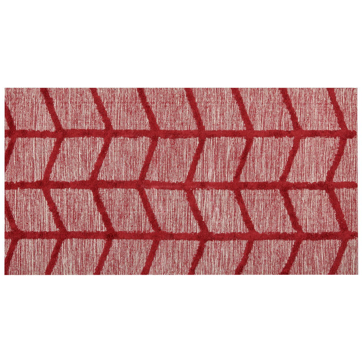 KURZFLOR-TEPPICH Sivas 150/80 cm - Rot, Textil (80/150cm) - Beliani