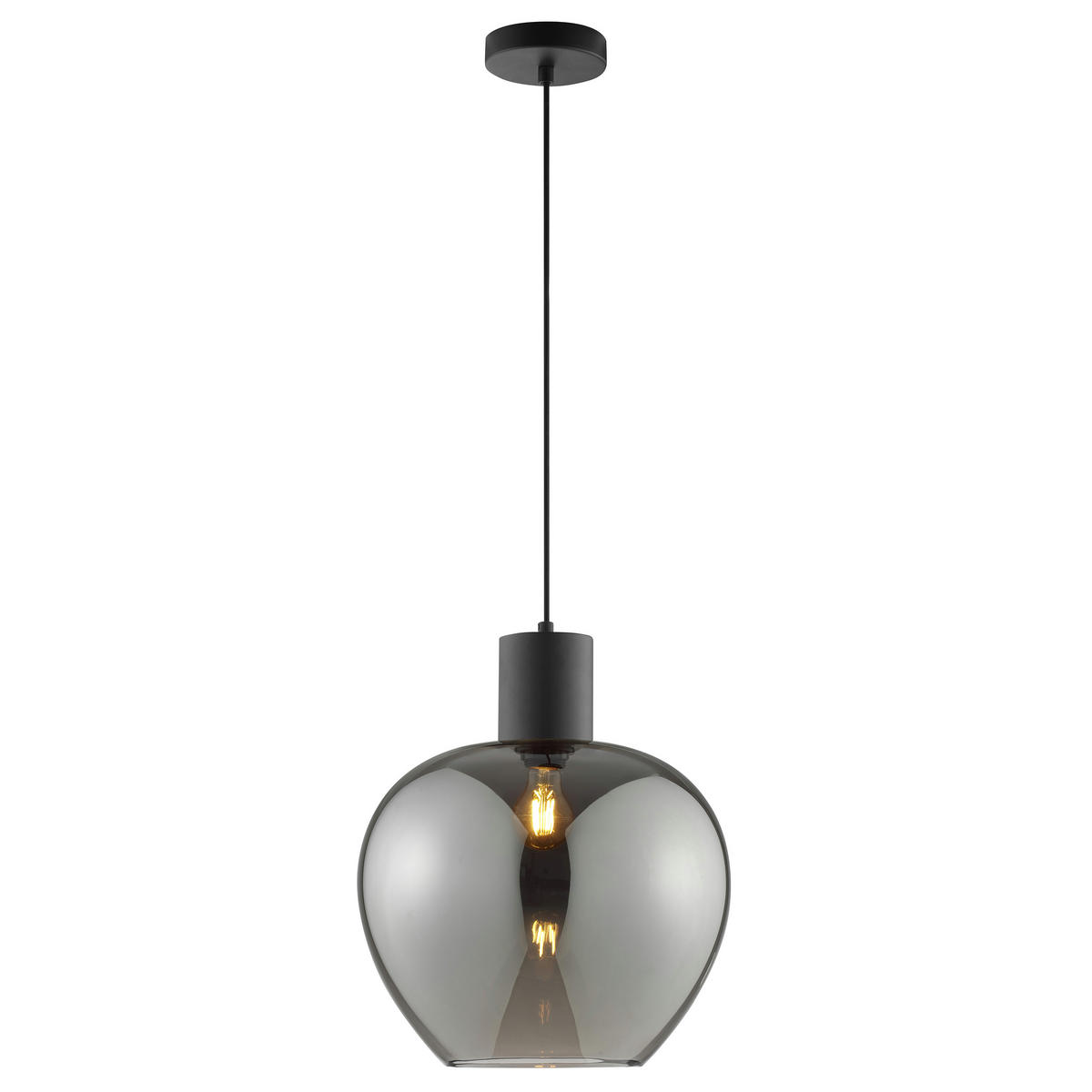 LED DECKENLEUCHTE Ligari Schwarz/Rauchglas 35/35/150 cm - Multicolor, Kunststoff (35/35/150cm) - Brilliant