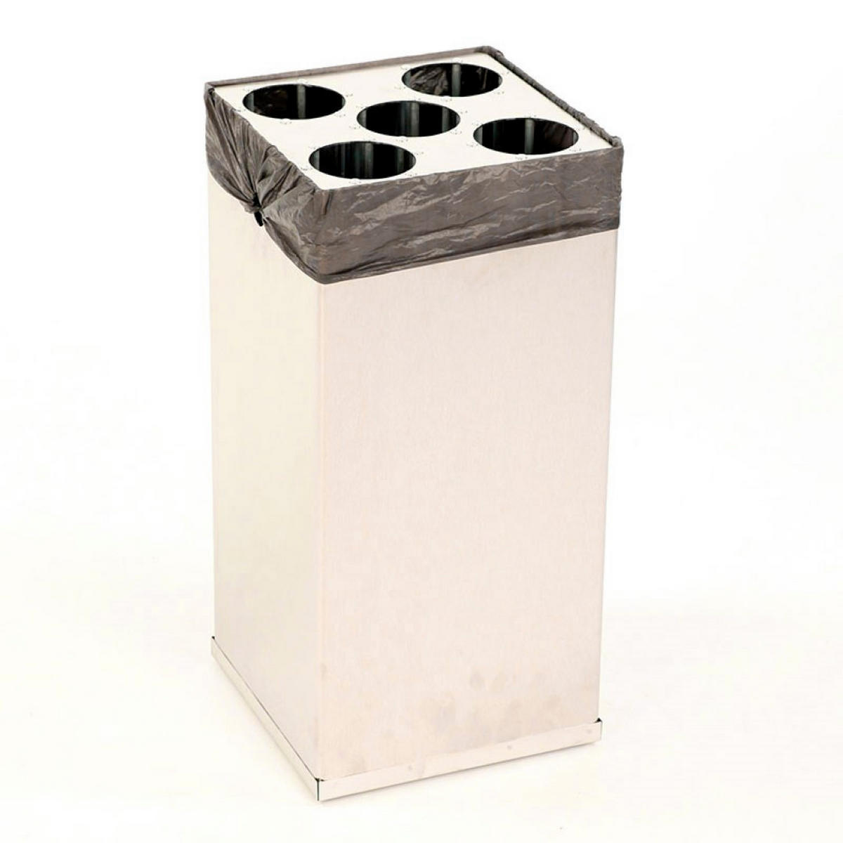 MÜLLEIMER Für Haiti Mit Hebedeckel & Pedaleimer 55 Liter Silber - Silberfarben, Metall (28/55.5/28cm) - PROREGAL